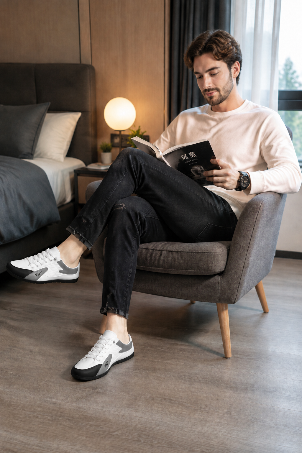 Zapatilla Mule de Hombre — Sin Cordones · Ligera y Transpirable