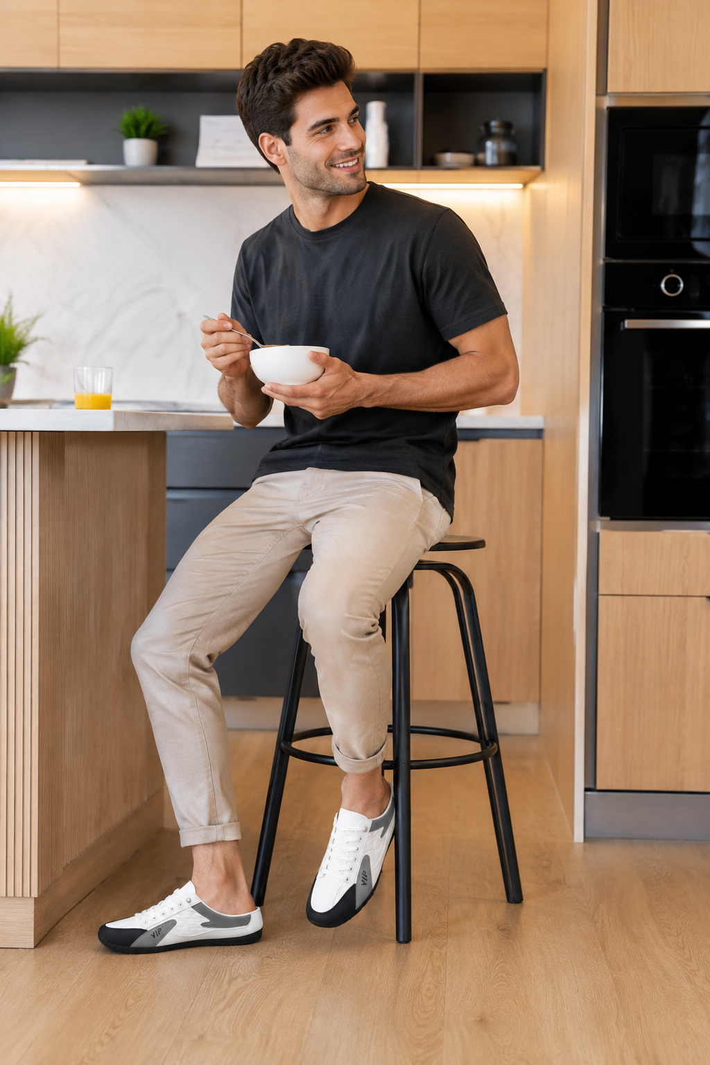 Zapatilla Mule de Hombre — Sin Cordones · Ligera y Transpirable